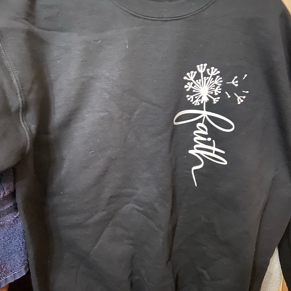 Black Faith Dandelion Sweatshirt